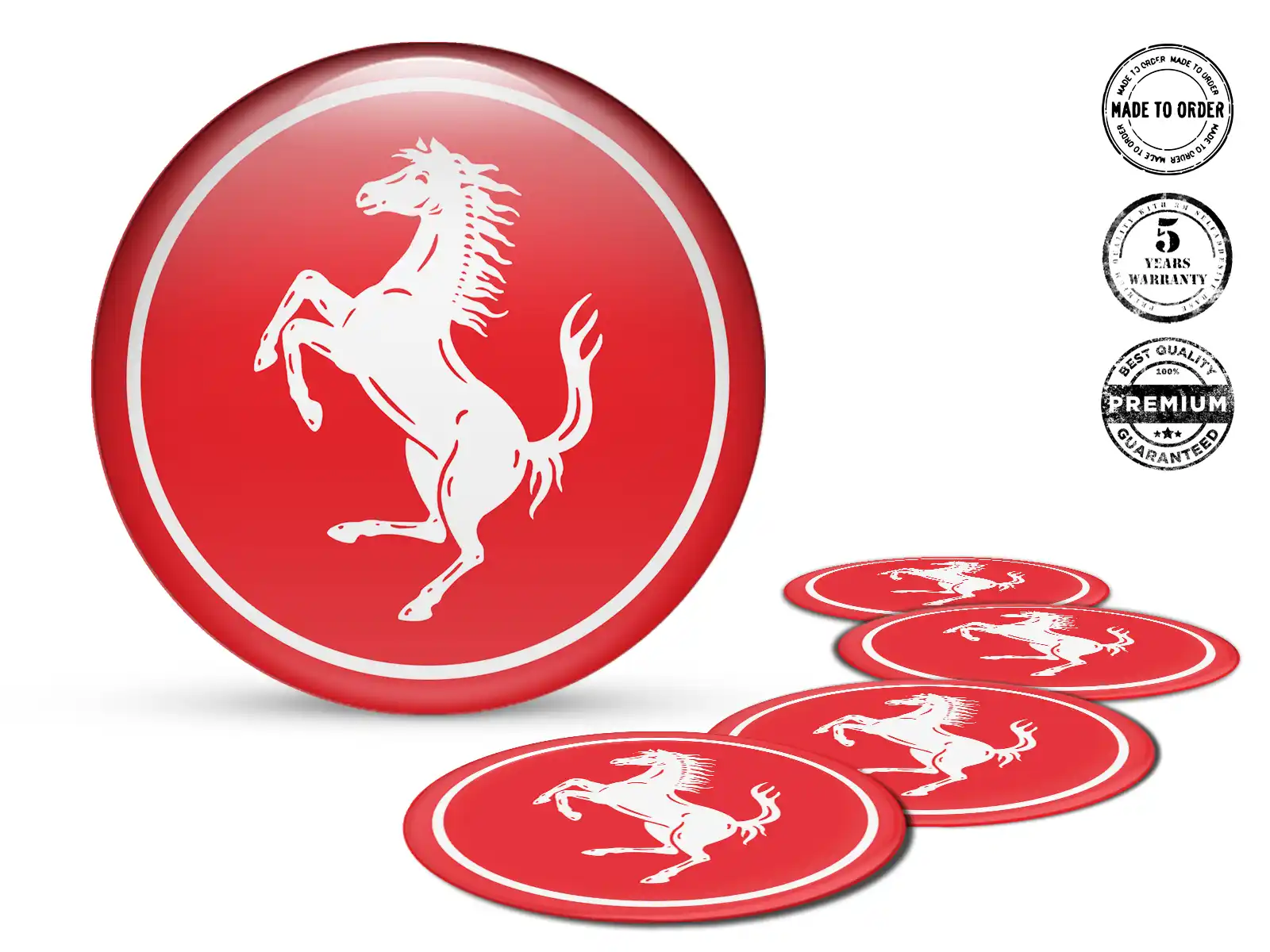 Ferrari Calcomanía de Rueda Estilo Pegatinas Resina Premium